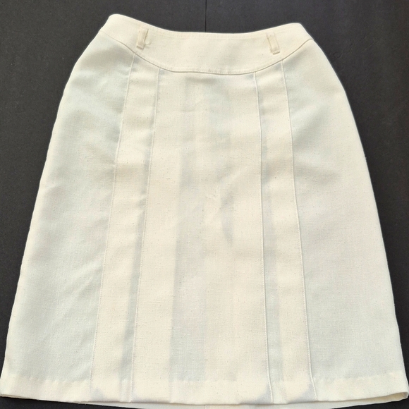 Vintage St. Michael White High Waist Skirt - Picture 1 of 8